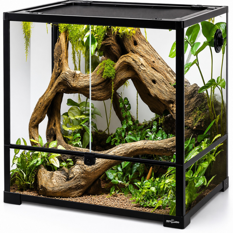 Тераріум Repti-Zoo 60x45x60см зі скляними дверцятами, замком та водостійким дном (RK0111)