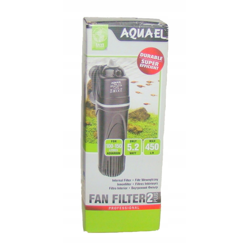 Внутрішній фільтр Aquael Fan 2 Plus 90-450 л/год (до 150 літрів) з регулюванням потоку