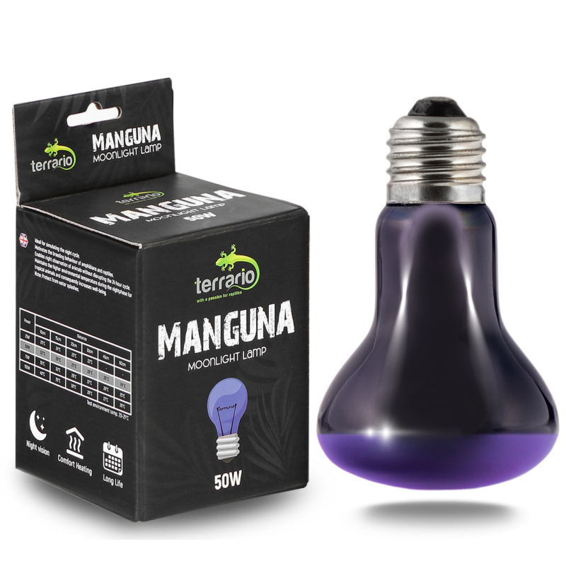 Нічна лампа з підігрівом Terrario Manguna Moonlight Lamp 50W для тераріумів без UVA