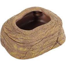 Миска магнітна для живого корму Repti-Zoo Magnetic Food Dish 9×7×4 см (ERB45) з імітацією скелі для тераріумів