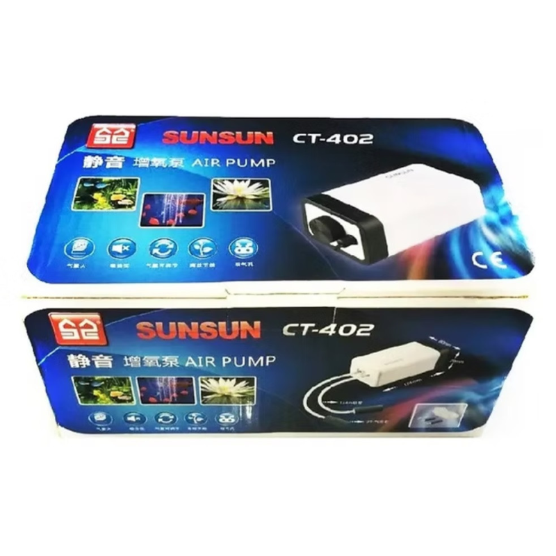 Компресор двохканальний SunSun CT-402 (2*168 л/год, 4 Вт) до 400 л