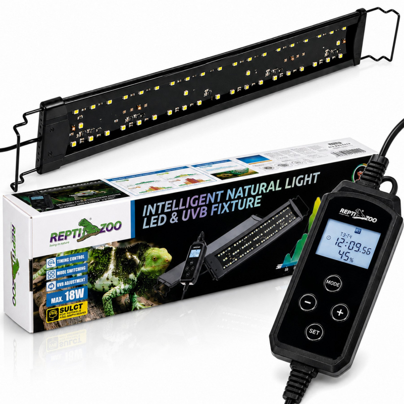 Світильник LED UVB Repti-Zoo Natural Light LED UVB 18W 56-64 см для тераріуму з контролером