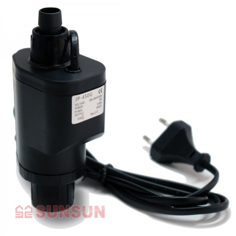 Зовнішня/погрудна помпа, мінінасос SunSun JP-450G (6 Вт, 400 л/год, h — 0.85 м)
