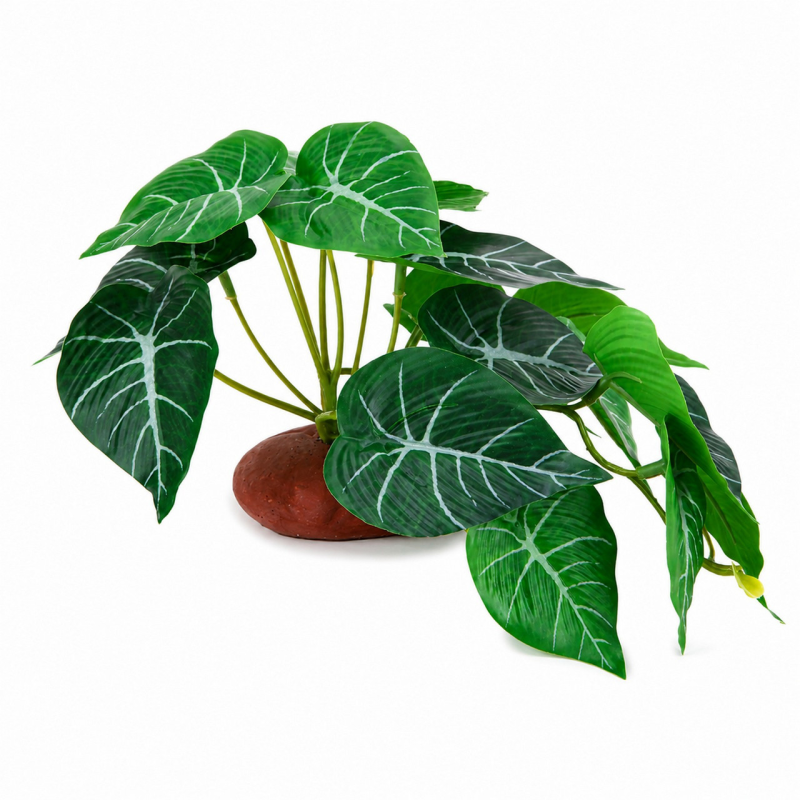 Штучна рослина Hobby Alocasia 1 24 × 14 см (37717) для тераріуму, акватераріуму та палюдаріуму