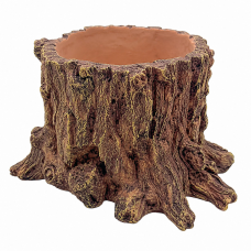 Декорація Hobby Wildwood Stump 15×14,5×9 см - декоративний пень, поїлка, горщик для тераріуму (40849)