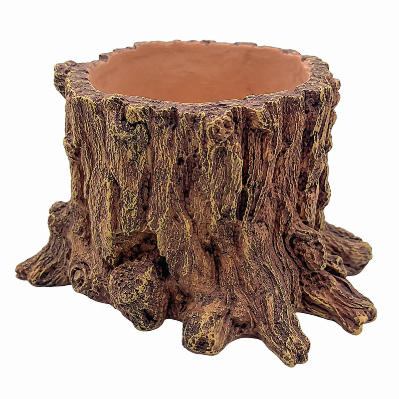 Декорація Hobby Wildwood Stump 15×14,5×9 см - декоративний пень, поїлка, горщик для тераріуму (40849)