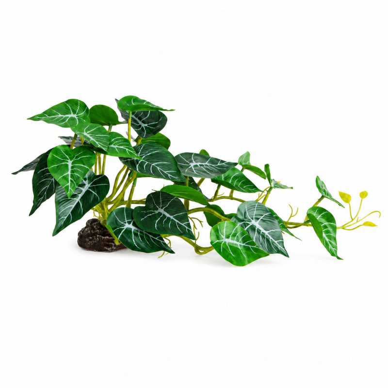 Штучна рослина Hobby Alocasia 2 40 × 20 см (37718) для тераріуму, акватераріуму та палюдаріуму