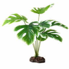 Штучна рослина Hobby Monstera White 40 см (37712) для тераріуму, акватераріуму та палюдаріуму